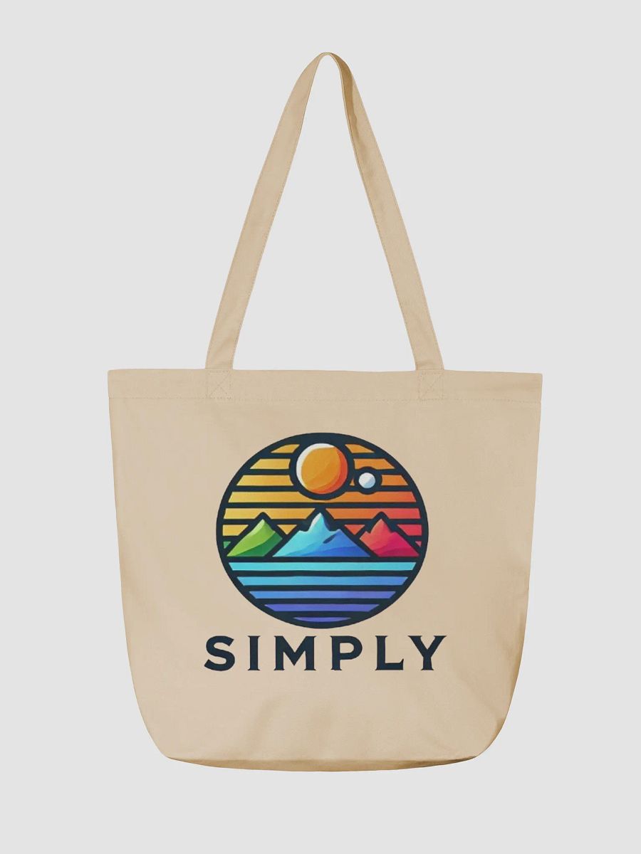 Simply Natural Tote: Eco-Friendly Mountain Logo Design product image (2)