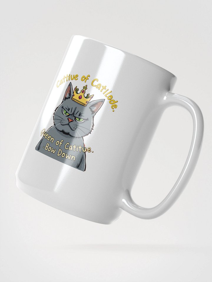 Cattitude Queen: Bow Down to Feline Royalty Mug product image (2)