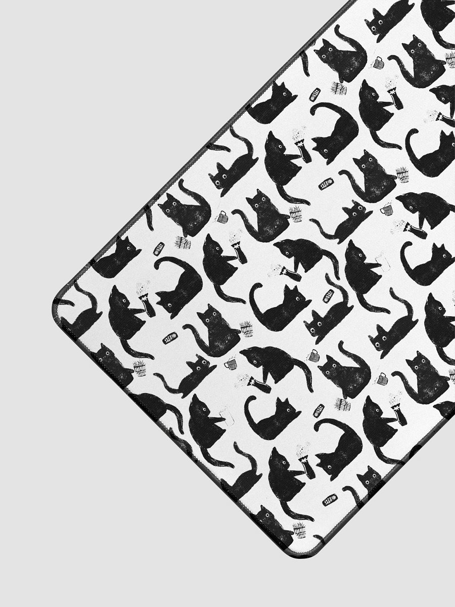Bad Cats Knocking Stuff Over Patterned Desk Mat product image (3)