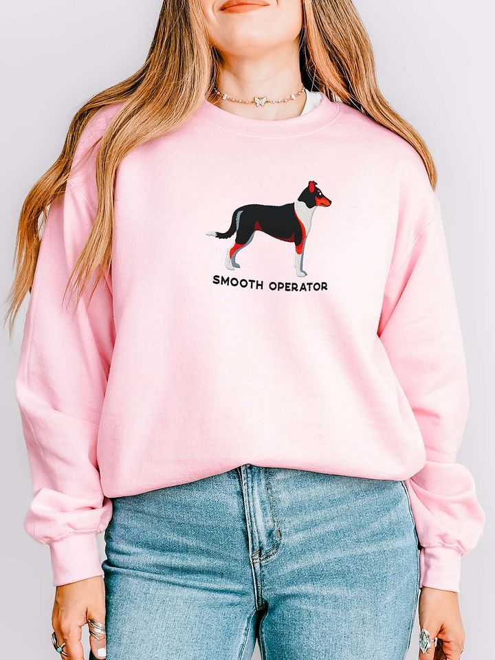 Smooth Operator Sweatshirt (Embroidered) of a Smooth Collie(Tricolor) product image (2)