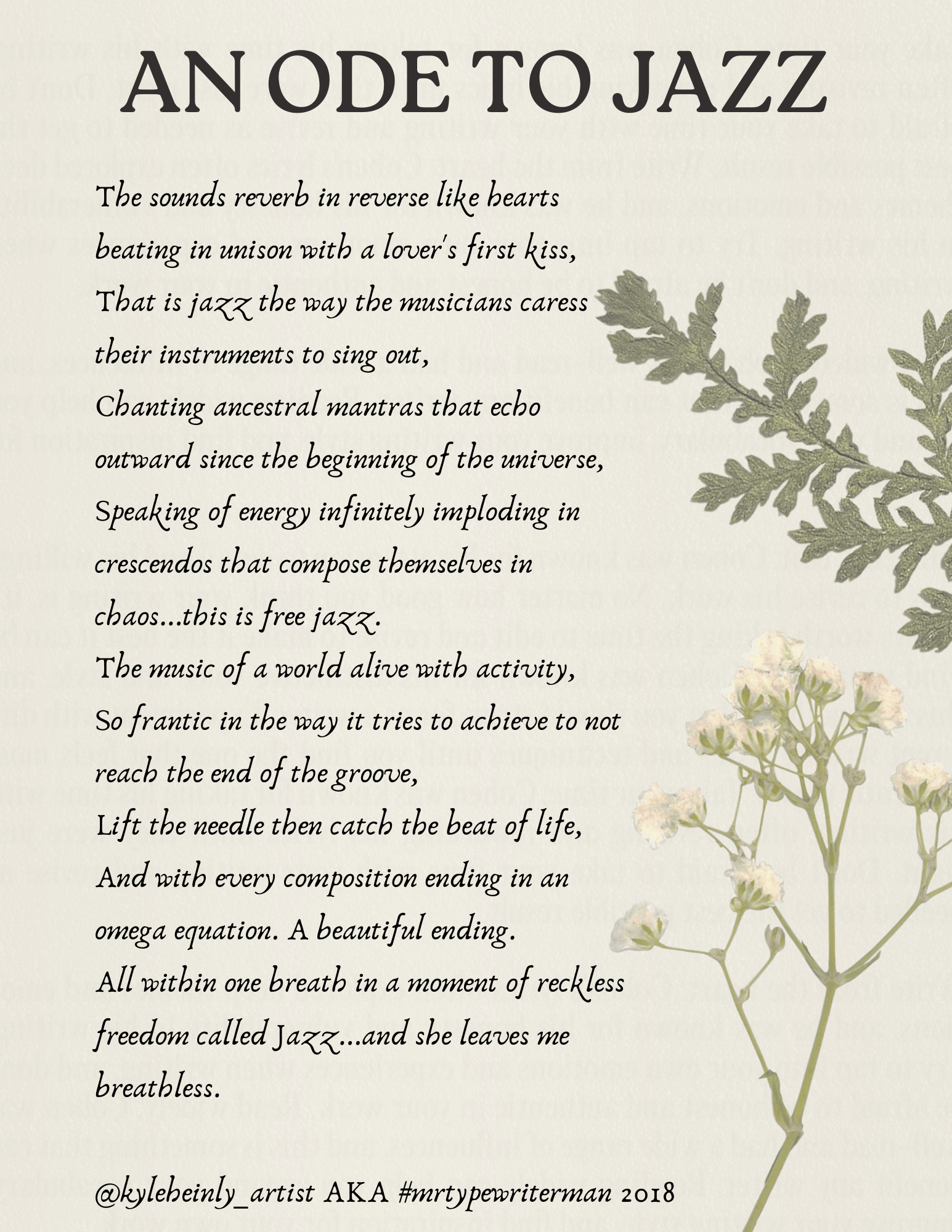 Mr. Typewriterman Letters - Bad Poem product image (1)