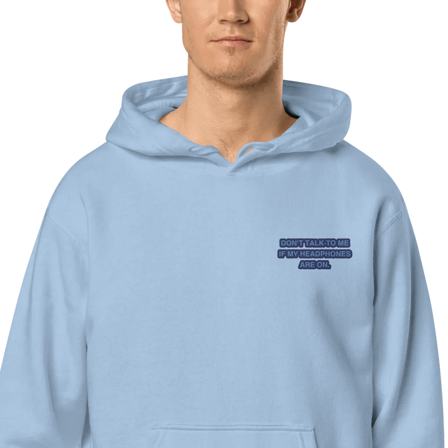 L.C. HEADPHONES ON (electric design) embroidered pigment hoodie product image (2)