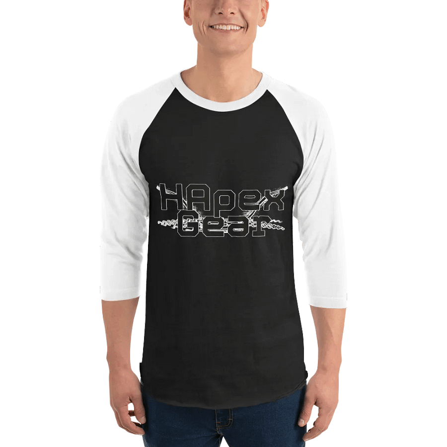 Fine Jersey Raglan Tee - Black HApex Gear Black Logo product image (3)