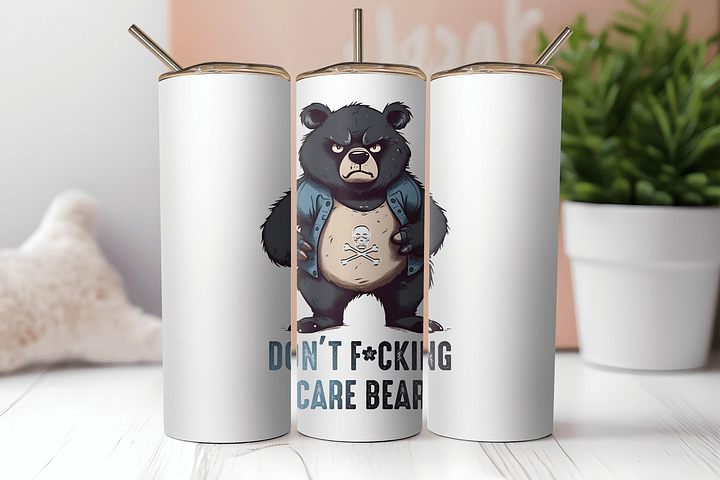 Don't F*cking Care Bear Tumbler: Embrace Your Attitude! product image (2)