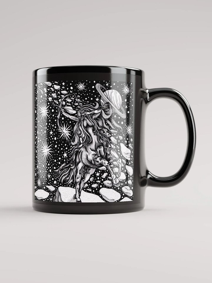Sagittarius Zodiac, Black Glossy Mug product image (1)