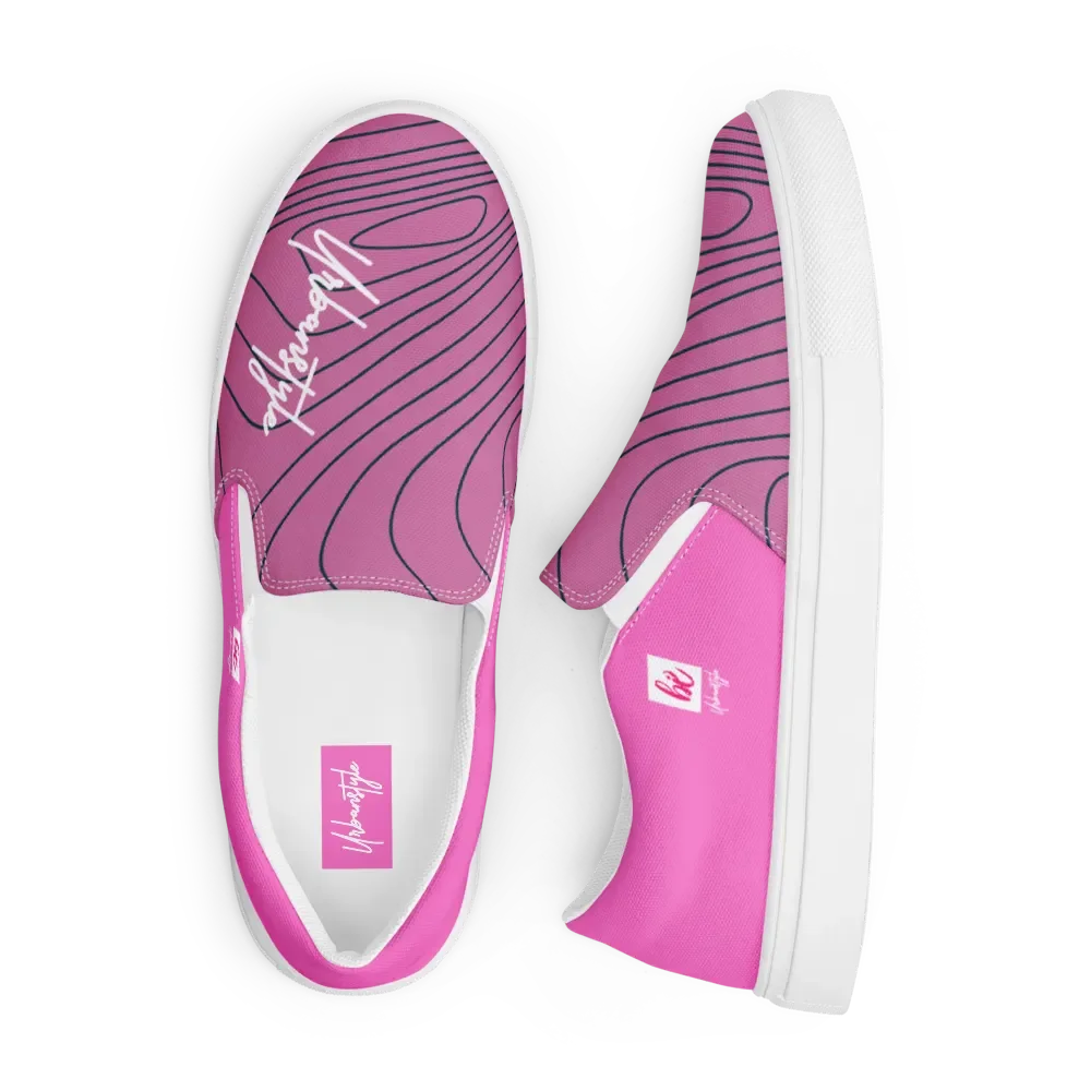 Pink Wave Men's Canvas Slip-Ons product image (2)