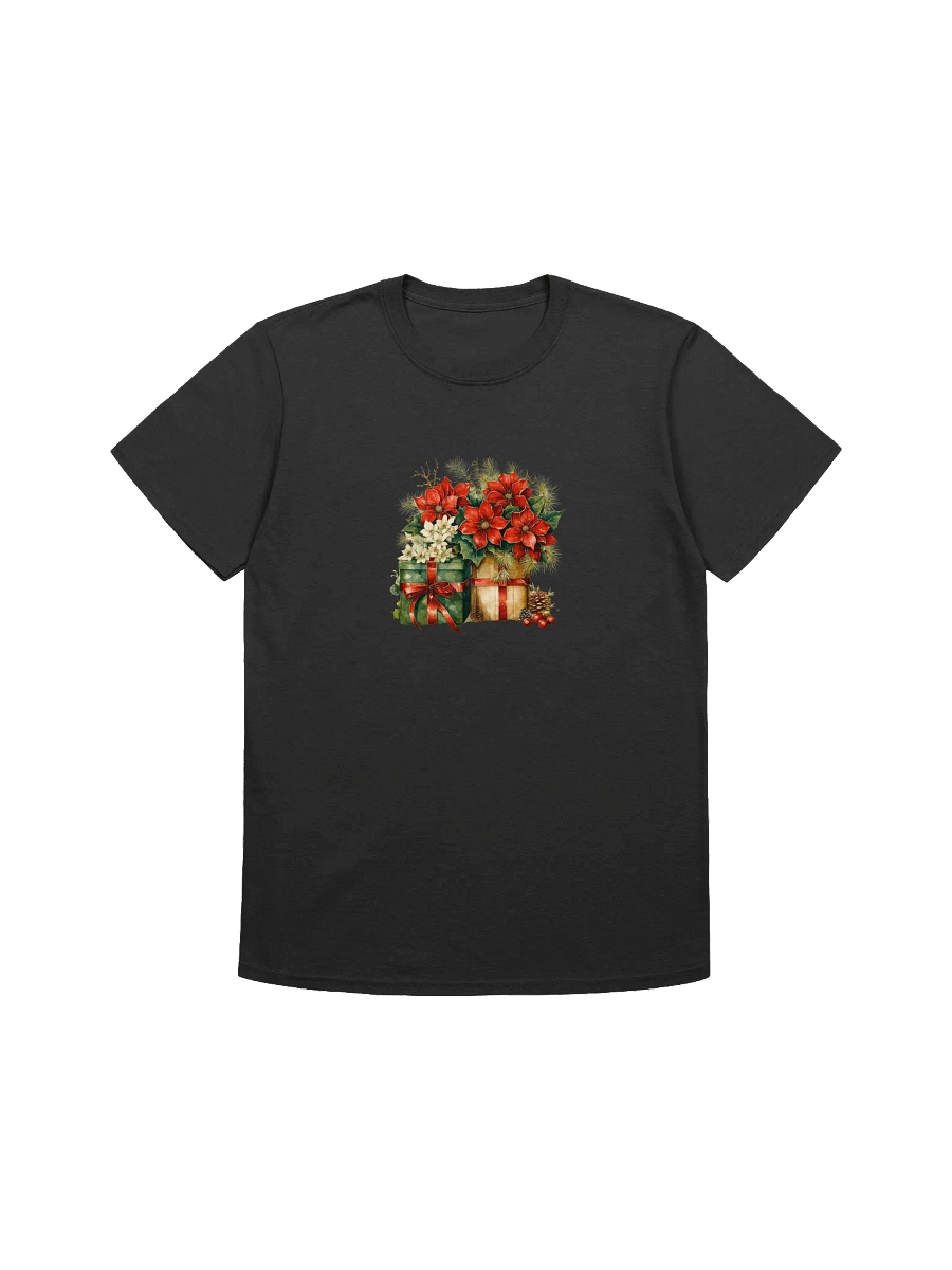 Poinsettia & Presents Unisex Christmas T-Shirt product image (3)