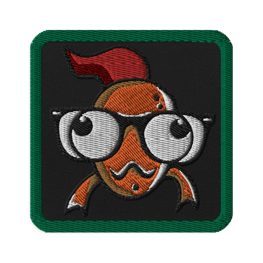 FEESH Logo Square Patch [green border] product image (1)