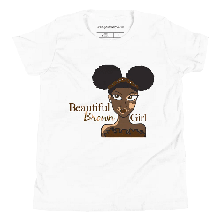 Beautiful Brown Girl Cookies & Cream (Vitiligo) Youth Tee product image (1)