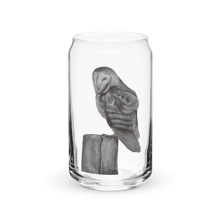 Barn Owl Drawing Glass Can Cup product image (2)