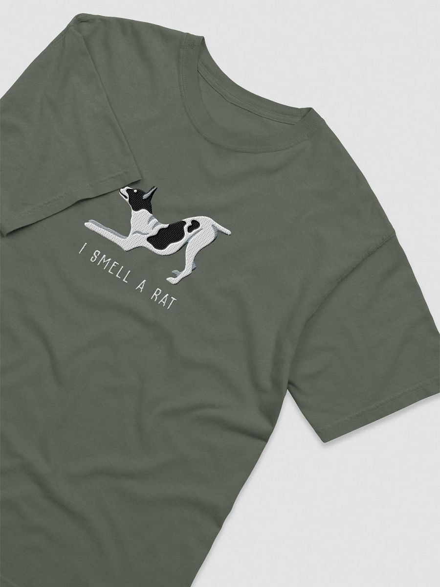 I Smell a Rat T-Shirt(Embroidered) of a Rat Terrier(Black & White) product image (6)