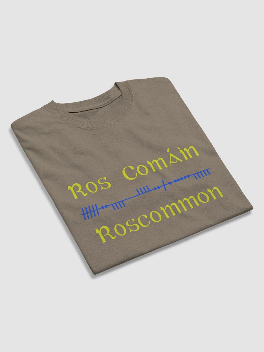 Roscommon/Ros Comáin Scholastic style Ogham printed T-shirt product image (4)