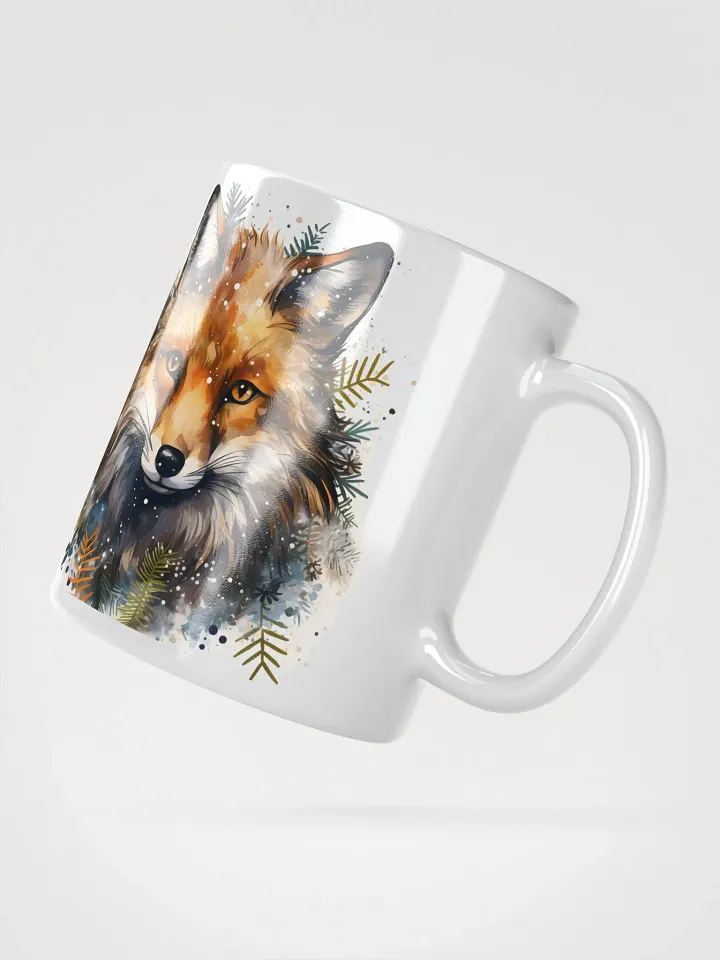 Vibrant Fox Head White Glossy Mug product image (2)