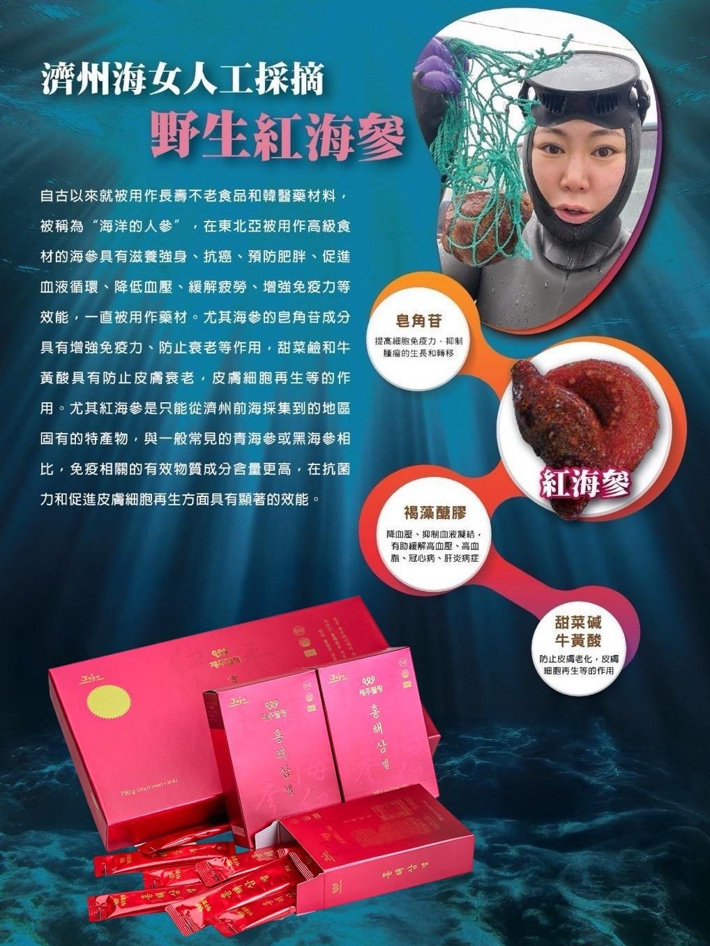 修復百分百：JEJUWELLING韓國濟州島紅海蔘修復飲3盒送10小包 product image (2)