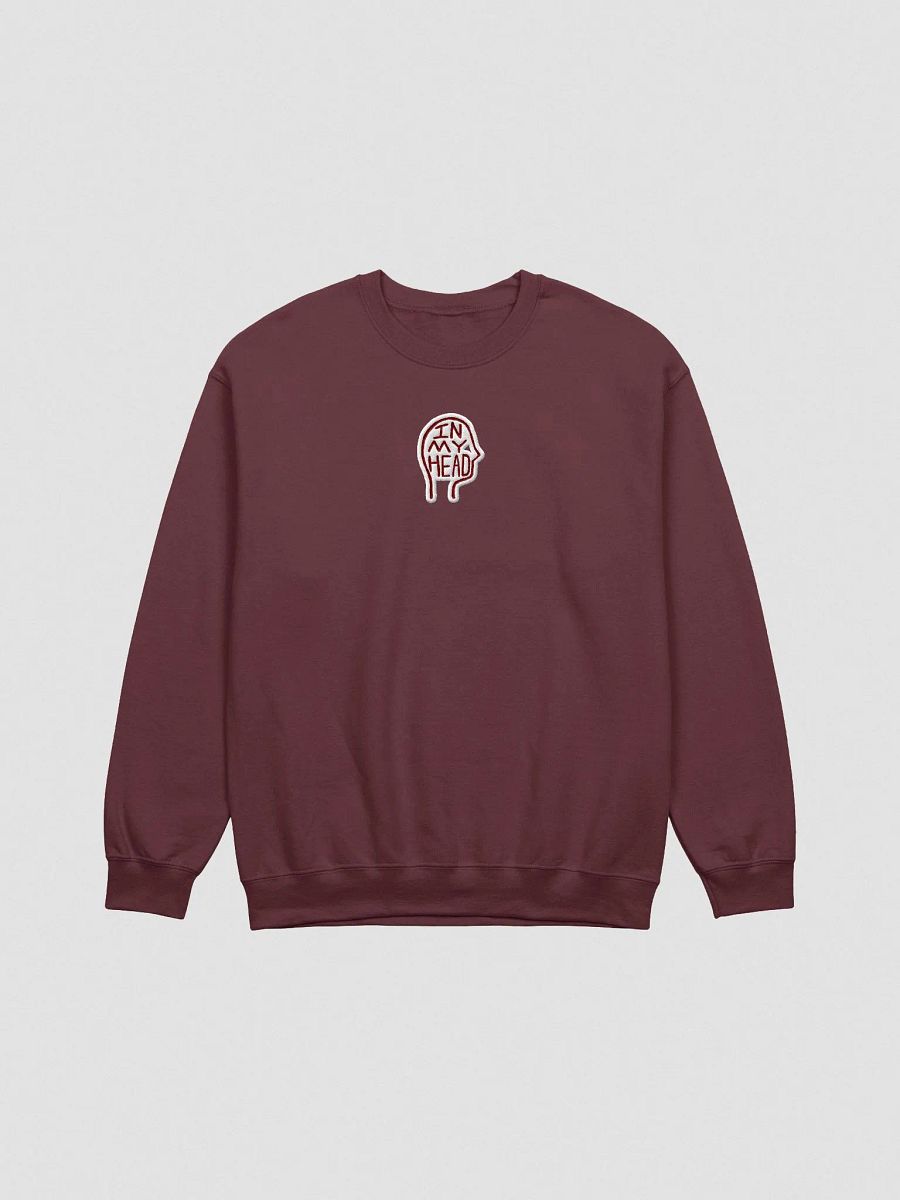 In My Head embroidered crewneck (maroon bubble design) product image (4)