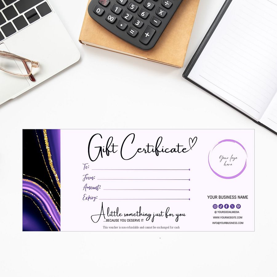 Amethyst - Gift Certificate Template product image (4)