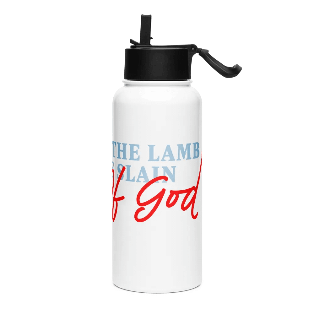 'Worthy is The Lamb' stainless steel water bottle product image (3)