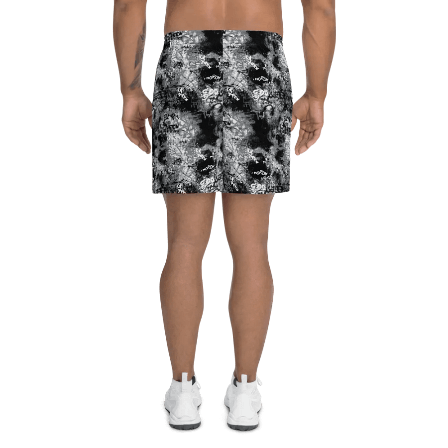 Black and White Graffiti | Athletic Long Shorts product image (5)
