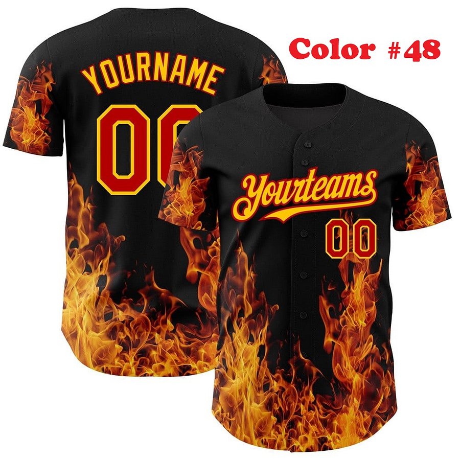 Authentic Gradient Fashion Baseball Jersey Left Right Colors with Line, Personalized Sport Jersey, Two Tones product image (9)
