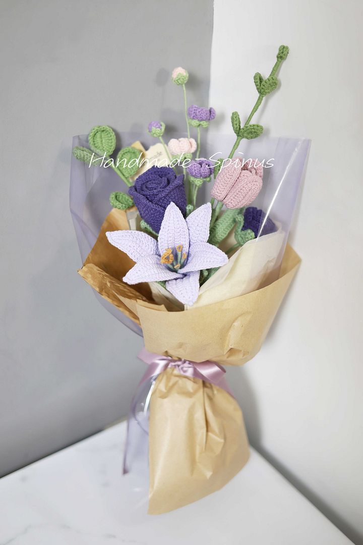 Purple Poetic Crochet Knit Bouquet product image (2)