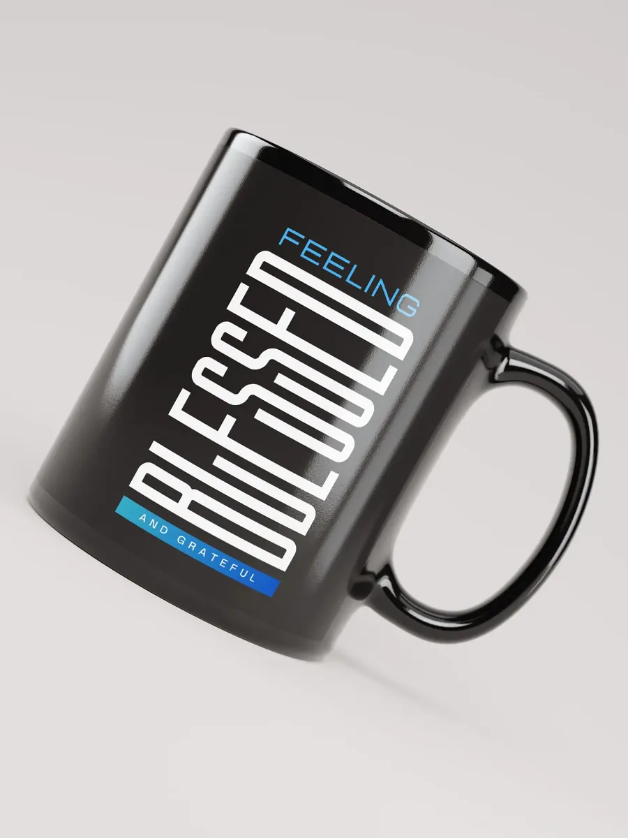 Feeling Blessed Black Glossy Mug product image (8)