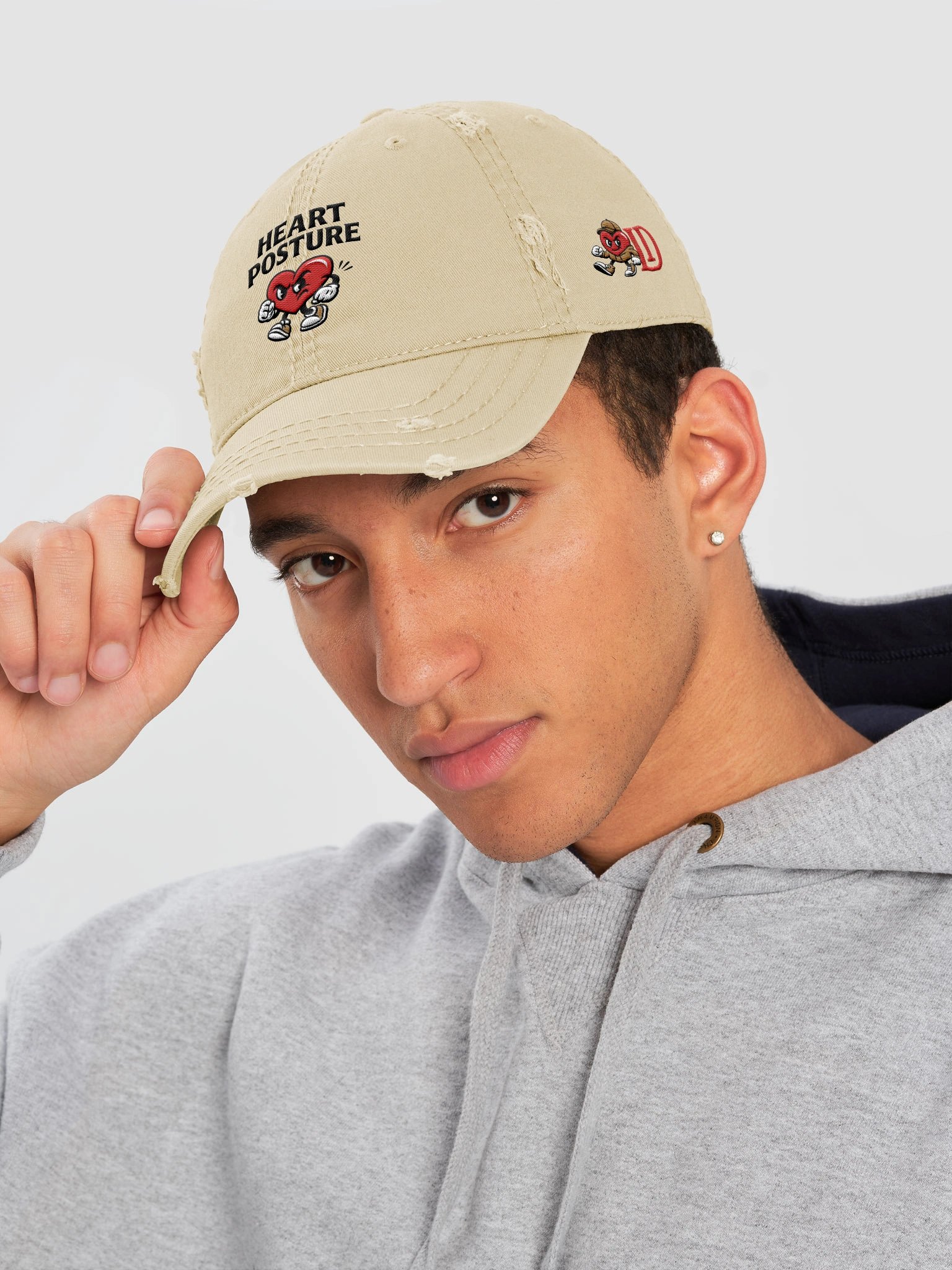 HEART POSTURE STITCH DAD HAT product image (9)