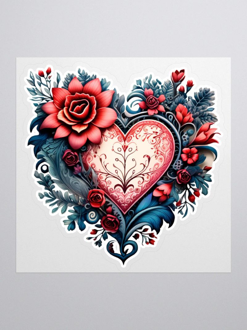 Victorian Valentines Day Heart Sticker