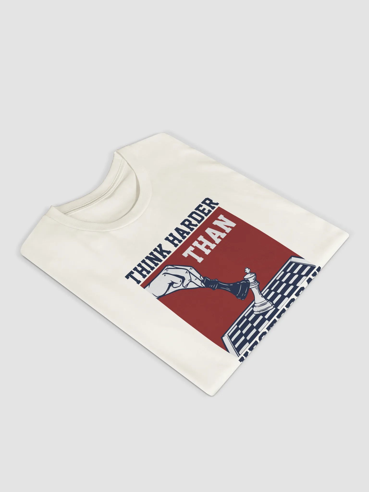 Think Harder Chess Motif T-Shirt product image (4)
