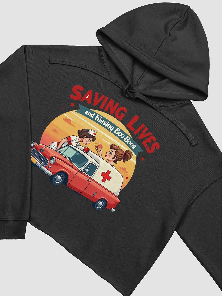 Vintage Nurse Ambulance Crop Hoodie product image (26)