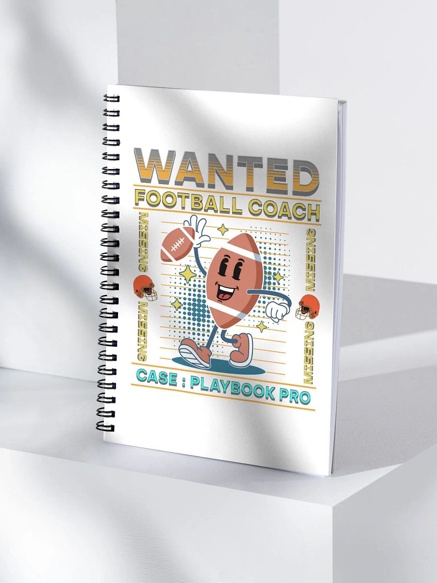 Wanted Coach Football Playbook Pro Spiral Notebook product image (3)