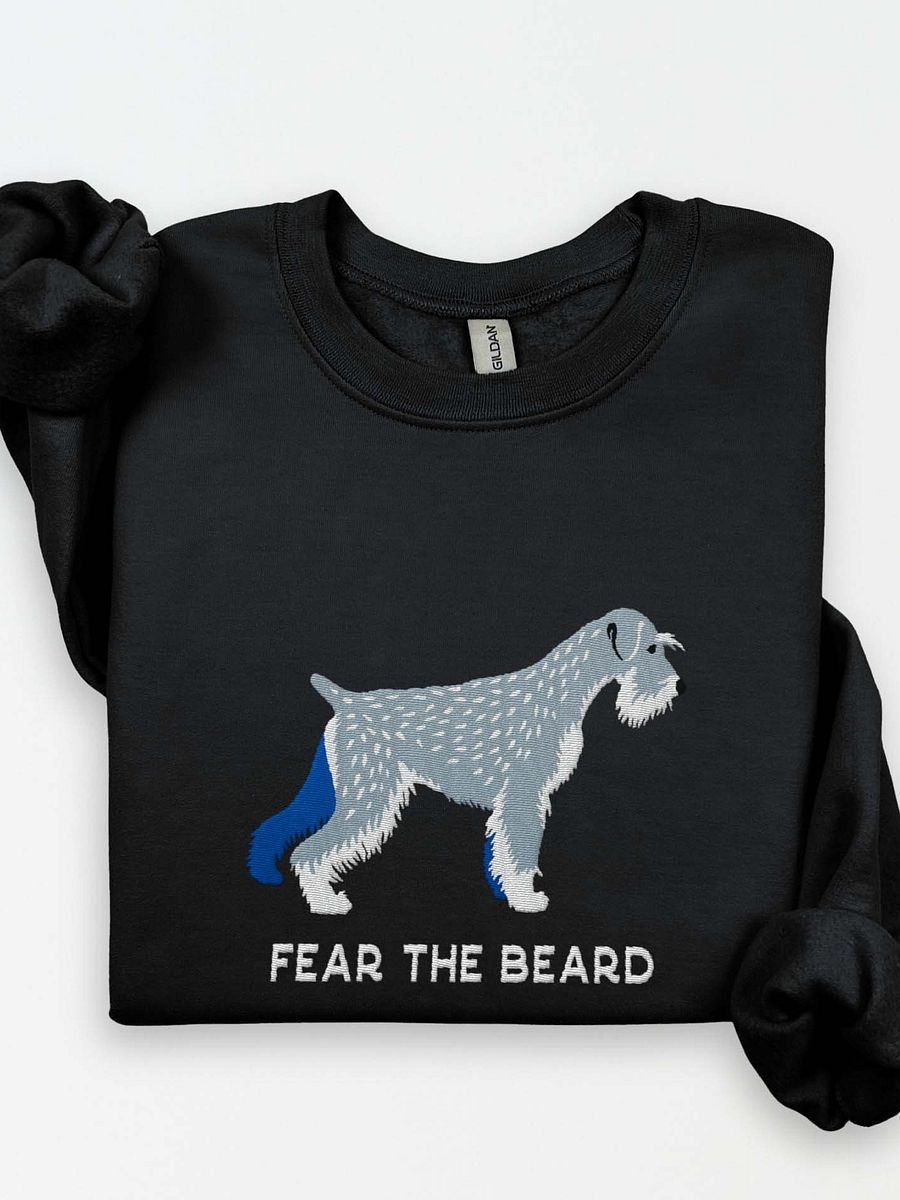 Fear the Beard Sweatshirt (Embroidered) of a Standard Schnauzer product image (1)
