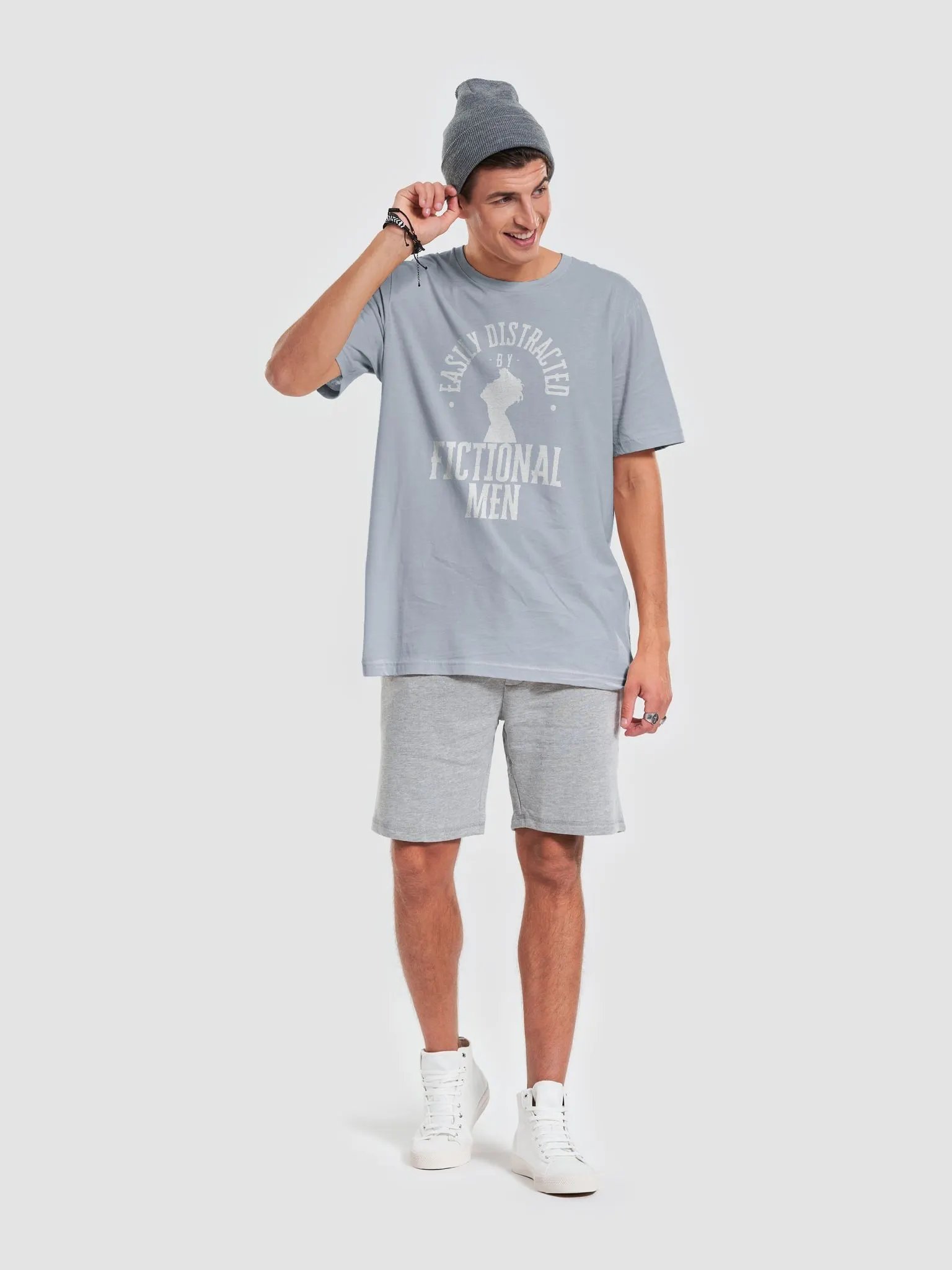 Easily Distracted by Fictional Men shirt White product image (37)