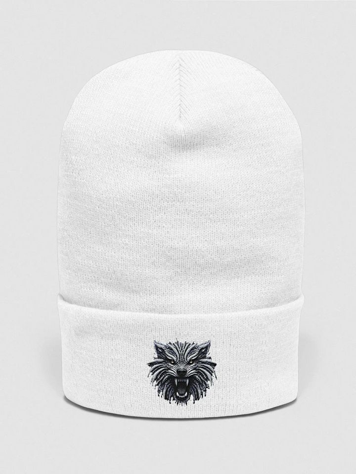 Snarling Wolf Monochrome Beanie product image (18)