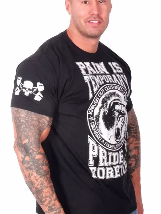 Pain is Temporary T-shirt I Knives Out I Bodybuilding I Crossfit I Fitness product image (3)