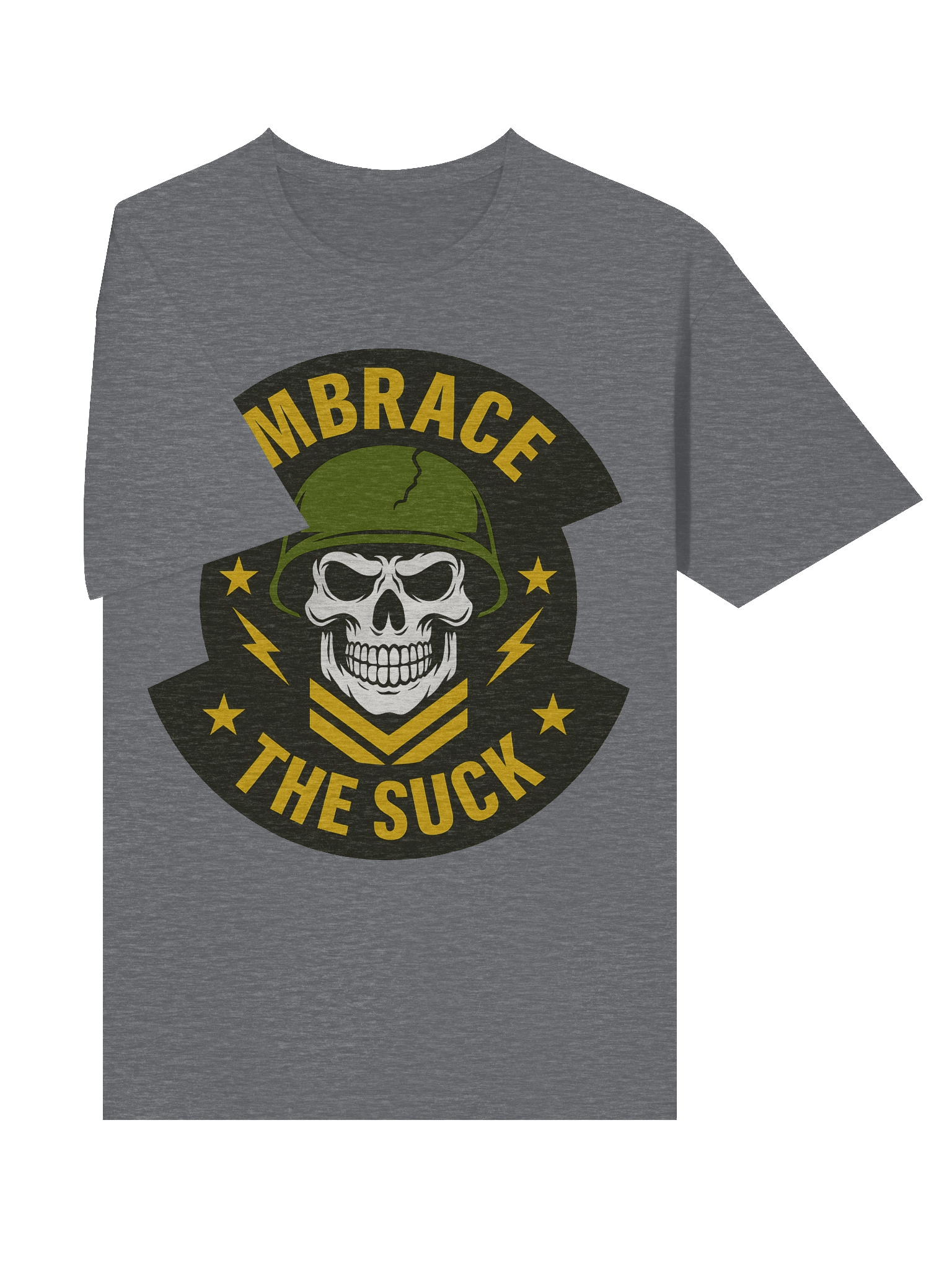 Embrace the Suck Military Patch T-Shirt | Army Skull Helmet Design product image (44)