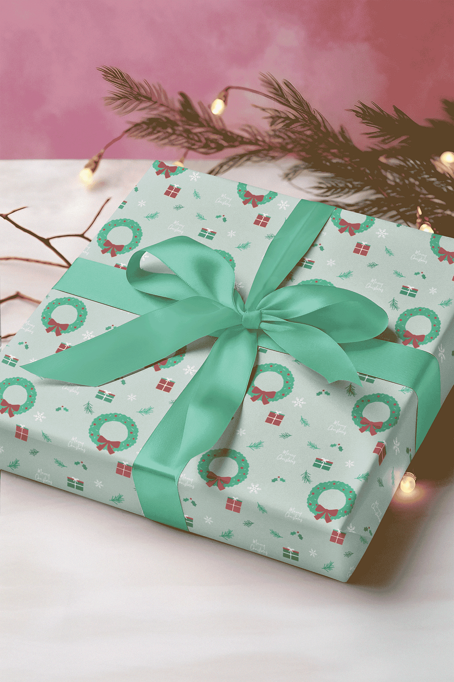 Wreath Wrapping Paper product image (1)