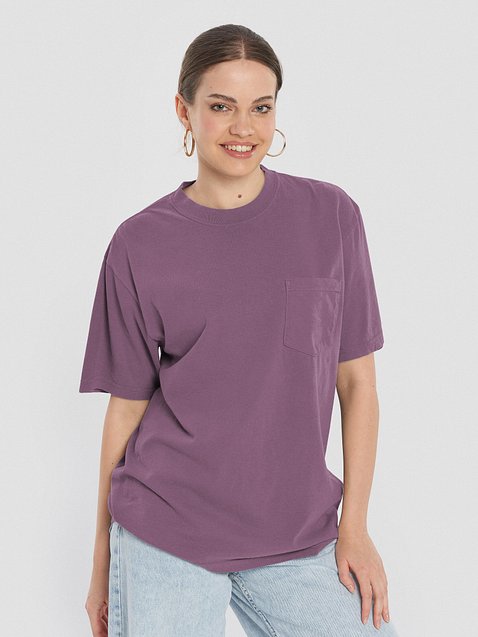 Photo showing Unisex Garment-Dyed Pocket T-Shirt