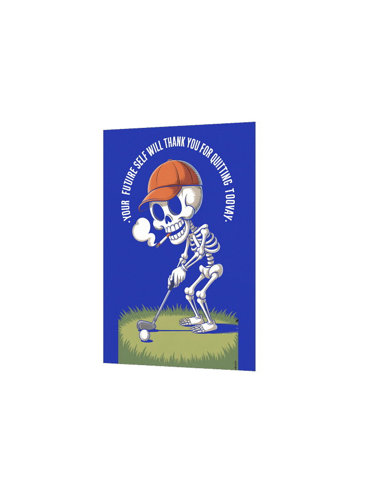 Quit Smoking Skeleton Golf Poster product image (2)
