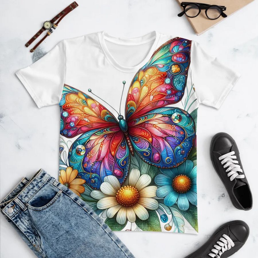 Butterfly Blossom Women's All-Over Print Tee product image (4)