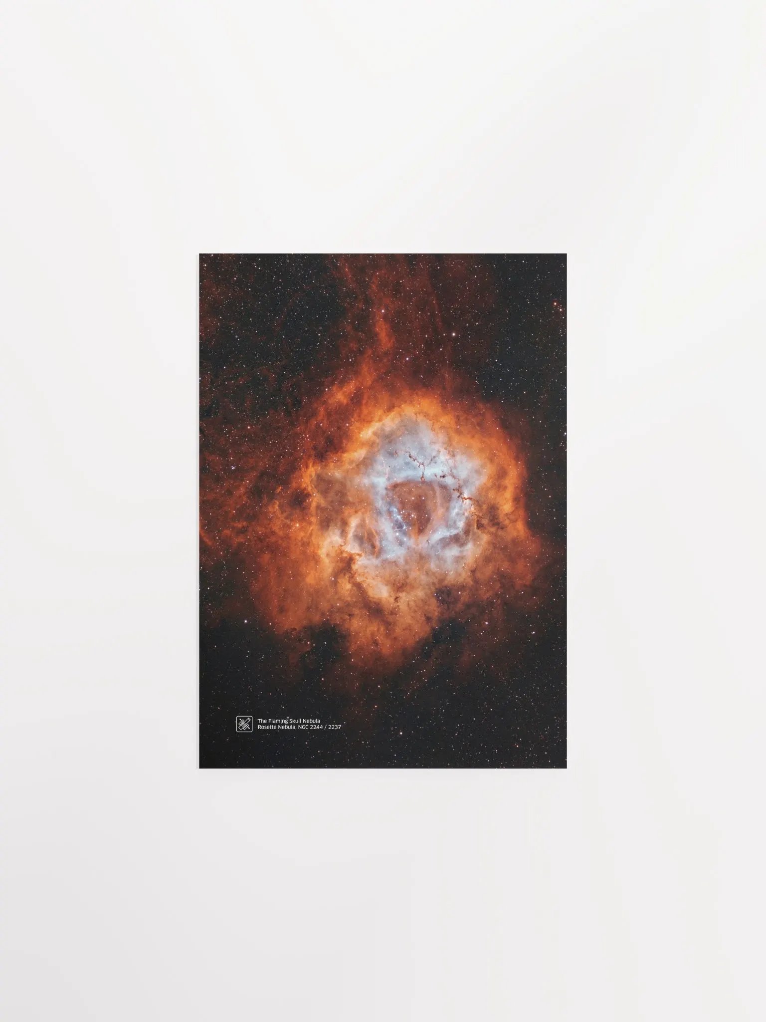 The Flaming Skull Nebula. Rosette Nebula, NGC 2244/2237, NASA Hubble Space Telescope — Hi-Res Space poster, science poster, space photo product image (7)