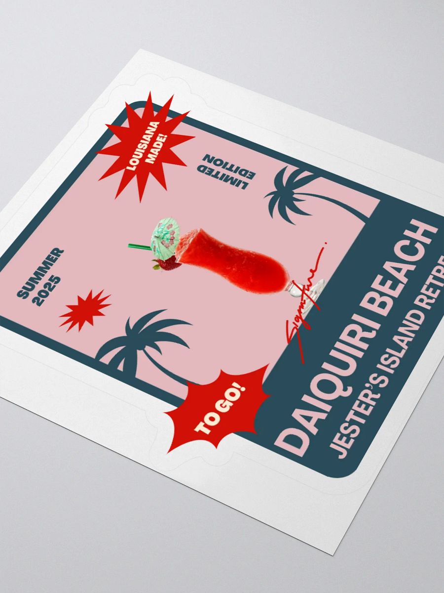 JESTER'S RETREAT TO GO DAIQUIRI STICKER product image (8)