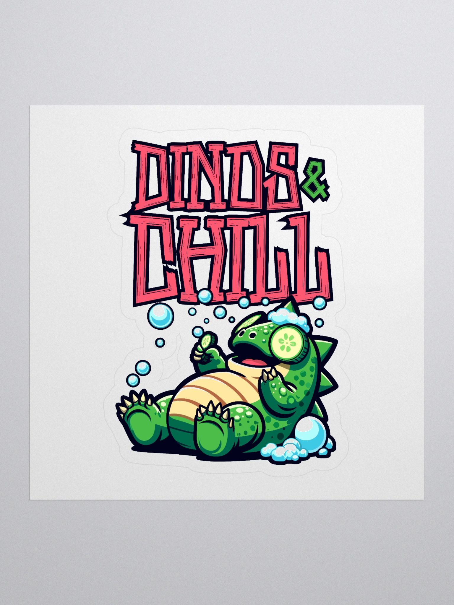 Dinos & Chill Vinyl Kiss Cut Sticker product image (1)