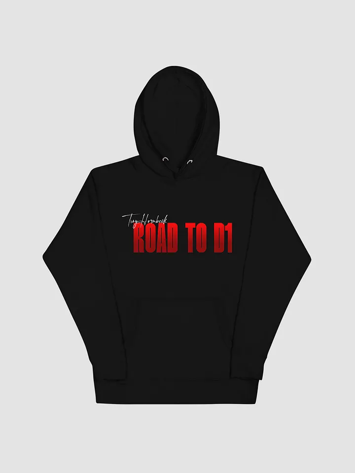 Troy Hornbeck - ROAD TO D1 - Black Hoodie with RED product image (1)