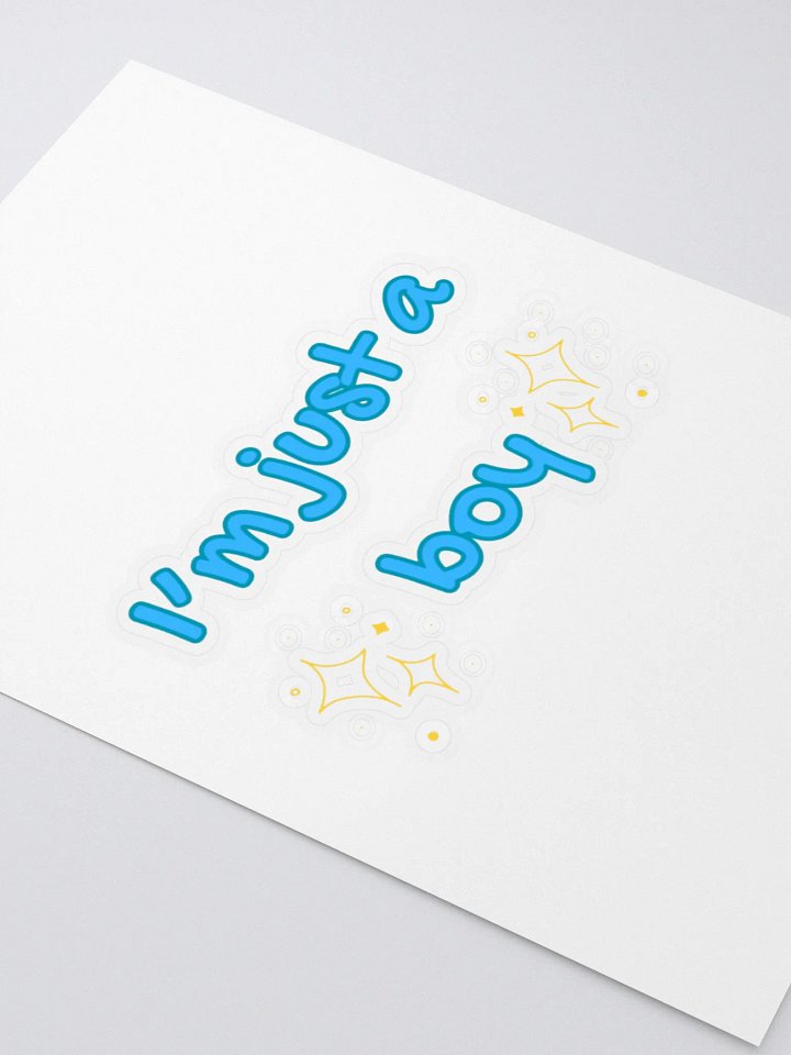 Just a boy sticker product image (2)