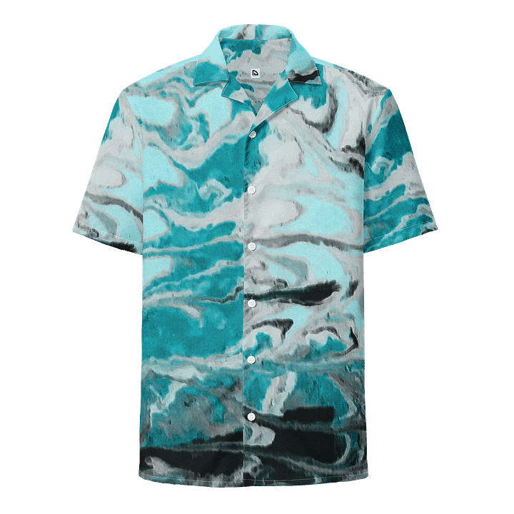 Fluid Turquoise Art hawaiian Shirt product image (1)