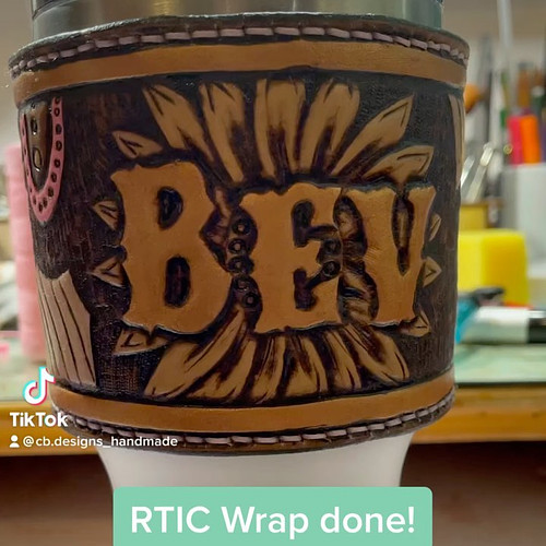 Custom RTIC Wrap done! #rtic #rtictumbler #rticcoolers #rticcup #customleatherwork #customleathergoods #leatherwork #tandylea...