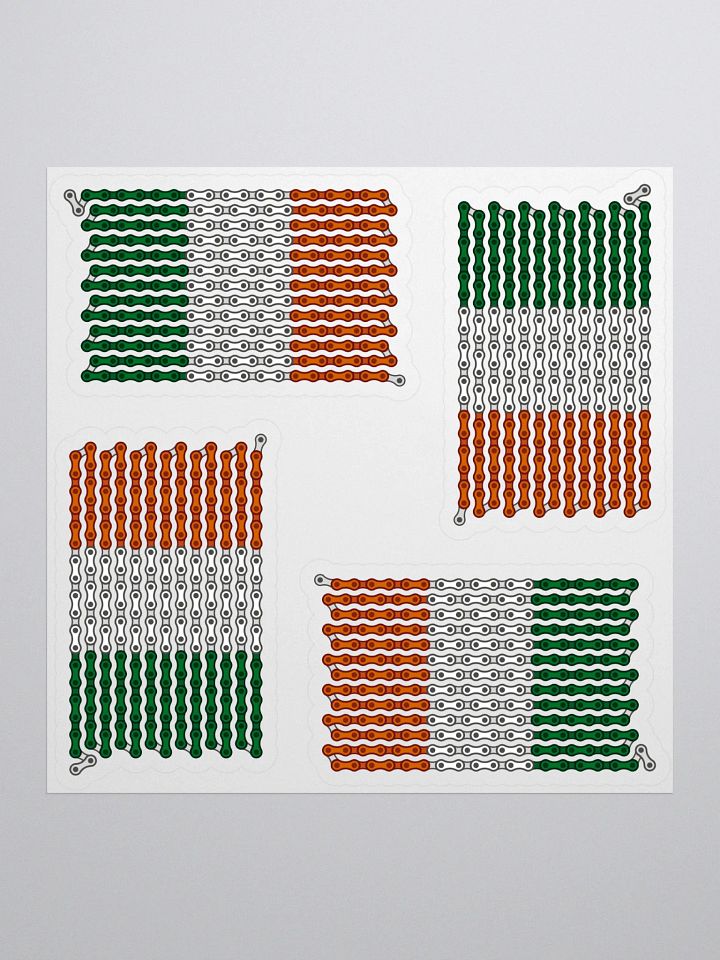 Ireland Bike Chain Flag Sticker 4 Pack product image (1)