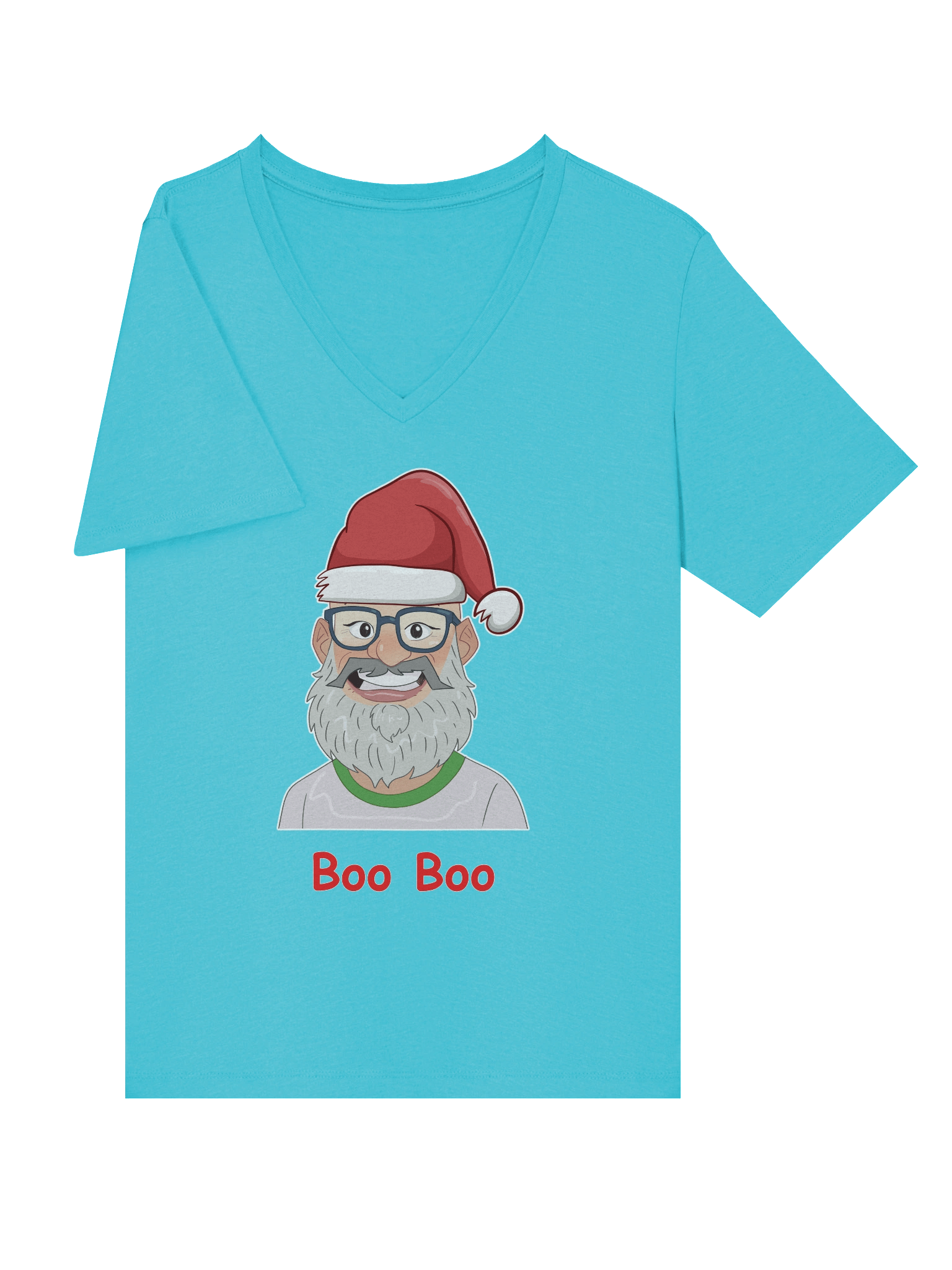 Women's Santa Boo Boo V Neck Tee Shirt product image (49)
