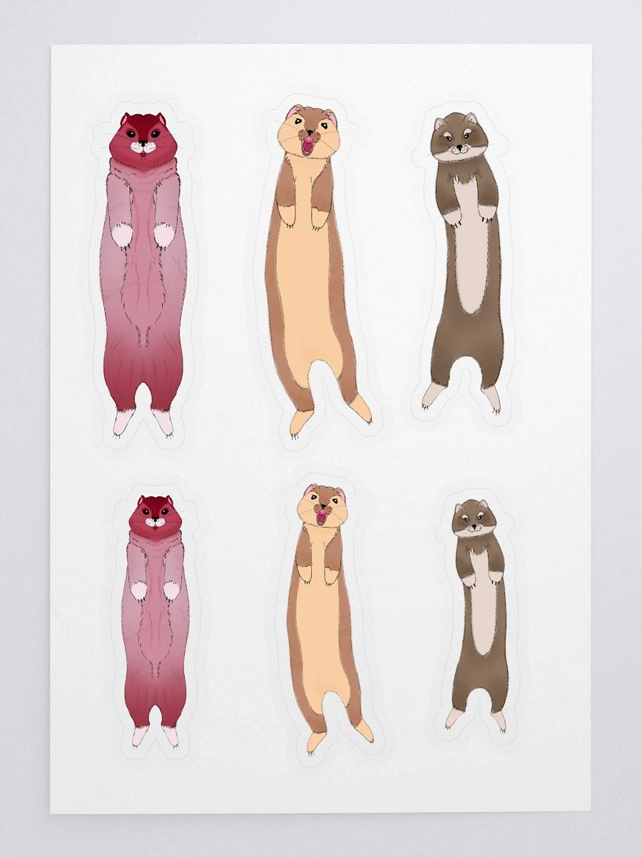 Cute Stoats Stickers product image (3)
