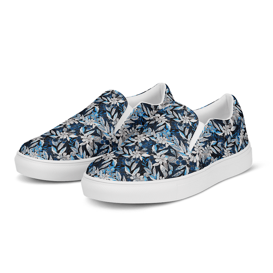 Blue White Garden Canvas Shoes product image (3)